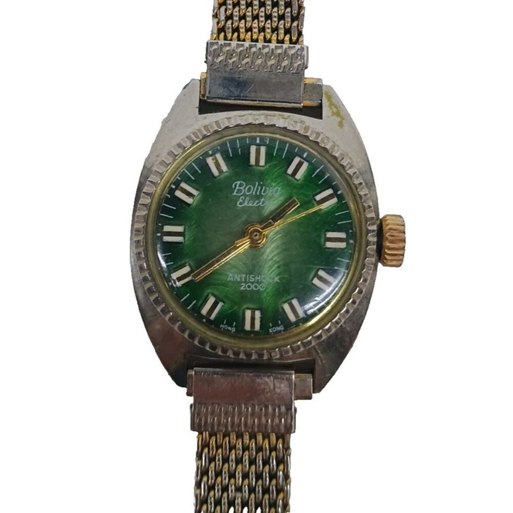 BOLIVIA Electra Antishock 2000 lady's wristwatch/watch not running Needs Battery